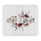 コラージュモダンフォトフラワーフレーム最高のママギフト カッティングボード (正面)