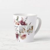 コラージュモダンフォトフラワーフレーム最高のママギフト カフェラテマグ (右アングル)