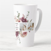 コラージュモダンフォトフラワーフレーム最高のママギフト カフェラテマグ (右アングル)