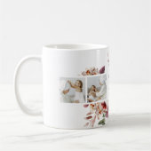 コラージュモダンフォトフラワーフレーム最高のママギフト コーヒーマグカップ (左)