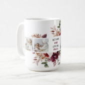 コラージュモダンフォトフラワーフレーム最高のママギフト コーヒーマグカップ (正面左)