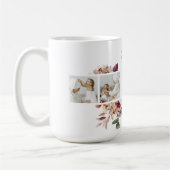 コラージュモダンフォトフラワーフレーム最高のママギフト コーヒーマグカップ (左)