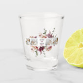 コラージュモダンフォトフラワーフレーム最高のママギフト ショットグラス (正面)