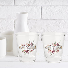 コラージュモダンフォトフラワーフレーム最高のママギフト ショットグラス