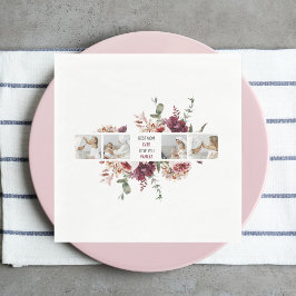 コラージュモダンフォトフラワーフレーム最高のママギフト スタンダードランチョンナプキン