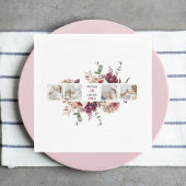 コラージュモダンフォトフラワーフレーム最高のママギフト スタンダードランチョンナプキン