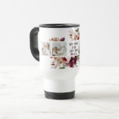 コラージュモダンフォトフラワーフレーム最高のママギフト トラベルマグ (正面左)