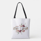 コラージュモダンフォトフラワーフレーム最高のママギフト トートバッグ (裏面)