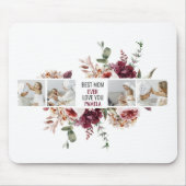 コラージュモダンフォトフラワーフレーム最高のママギフト マウスパッド (正面)