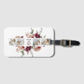 コラージュモダンフォトフラワーフレーム最高のママギフト ラゲッジタグ (正面横)