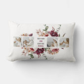 コラージュモダンフォトフラワーフレーム最高のママギフト ランバークッション (正面)