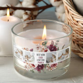 コラージュモダンフォトフラワーフレーム最高のママギフト 長方形シール