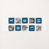 コラージュモダンフォトブルー最高のハビーエバーギフト ヨガマット (裏面(横))