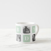 コラージュモダンフォトミントハビー最高のギフト エスプレッソカップ (正面右)