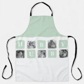 コラージュモダンフォトミントハビー最高のギフト エプロン (正面)