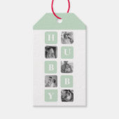 コラージュモダンフォトミントハビー最高のギフト ギフトタグ (正面)