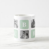 コラージュモダンフォトミントハビー最高のギフト コーヒーマグカップ (中央)