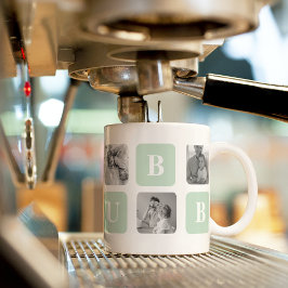 コラージュモダンフォトミントハビー最高のギフト コーヒーマグカップ