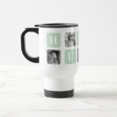 コラージュモダンフォトミントハビー最高のギフト トラベルマグ (左)