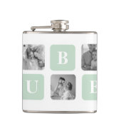 コラージュモダンフォトミントハビー最高のギフト フラスク (正面)