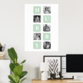 コラージュモダンフォトミントハビー最高のギフト ポスター (ホームオフィス)