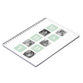 コラージュモダンフォトミント&ハッピーファーズデイギフト ノートブック (左側)