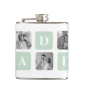 コラージュモダンフォトミント&ハッピーファーズデイギフト フラスク (正面)
