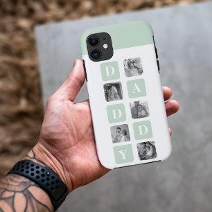 コラージュモダンフォトミント&ハッピーファーズデイギフト iPhone 11 ケース
