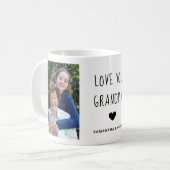 コラージュモダンフォトラブユーおばあちゃん最高の コーヒーマグカップ (正面左)