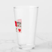 コラージュモダンフォトレッド&ピンクのマ最高のマ・エバーギフト タンブラーグラス (左)