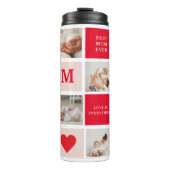 コラージュモダンフォトレッド&ピンクのマ最高のマ・エバーギフト タンブラー (正面)