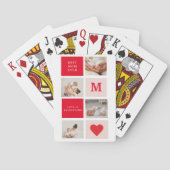 コラージュモダンフォトレッド&ピンクのマ最高のマ・エバーギフト トランプ (裏面)