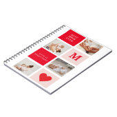 コラージュモダンフォトレッド&ピンクのマ最高のマ・エバーギフト ノートブック (左側)