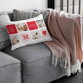 コラージュモダンフォトレッド&ピンクのマ最高のマ・エバーギフト ランバークッション