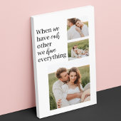 コラージュモダンフォトロマンチックなカップル引用文ギフト キャンバスプリント