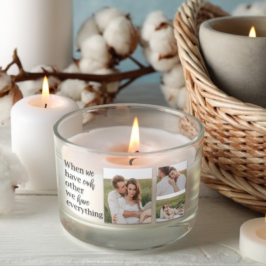 コラージュモダンフォトロマンチックなカップル引用文ギフト 長方形シール