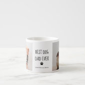 コラージュモダンフォト最高のパパドッグエバー エスプレッソカップ (正面)