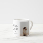 コラージュモダンフォト最高のパパドッグエバー エスプレッソカップ (正面右)