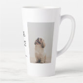 コラージュモダンフォト最高のパパドッグエバー カフェラテマグ (右)