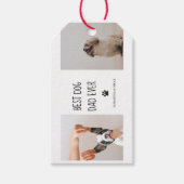 コラージュモダンフォト最高のパパドッグエバー ギフトタグ (正面)
