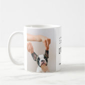 コラージュモダンフォト最高のパパドッグエバー コーヒーマグカップ (左)