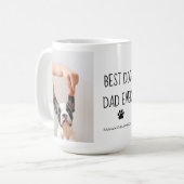 コラージュモダンフォト最高のパパドッグエバー コーヒーマグカップ (正面左)