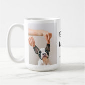 コラージュモダンフォト最高のパパドッグエバー コーヒーマグカップ (左)
