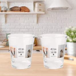 コラージュモダンフォト最高のパパドッグエバー ショットグラス