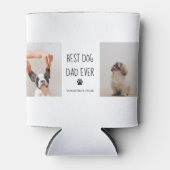 コラージュモダンフォト最高のパパドッグエバー 缶クーラー (正面)