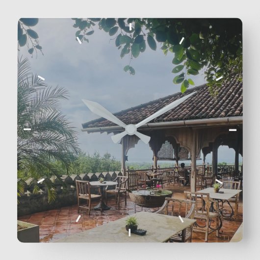 コラージュモダンフォト最高のママ・エバ誕生日・ギフト スクエア壁時計 (正面)