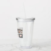 コラージュモダンフォト最高のモマピンクとグレーのギフト アクリルタンブラー (左)