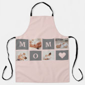 コラージュモダンフォト最高のモマピンクとグレーのギフト エプロン (正面)