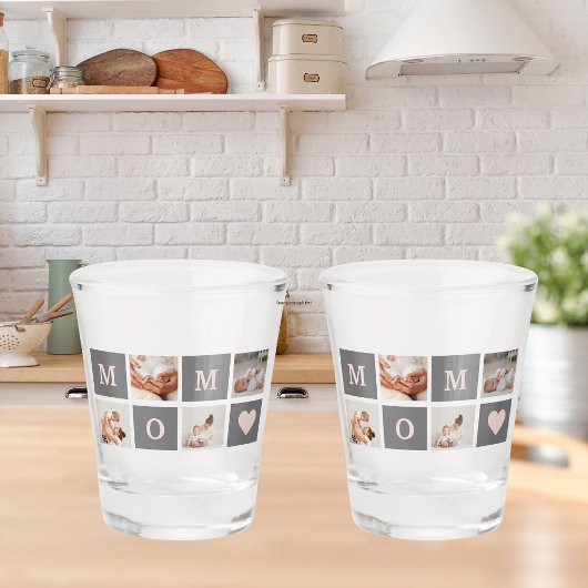 コラージュモダンフォト最高のモマピンクとグレーのギフト ショットグラス