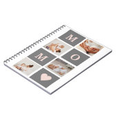 コラージュモダンフォト最高のモマピンクとグレーのギフト ノートブック (左側)